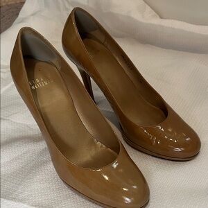 Stuart Weitzman Women's Brown Patent Heels